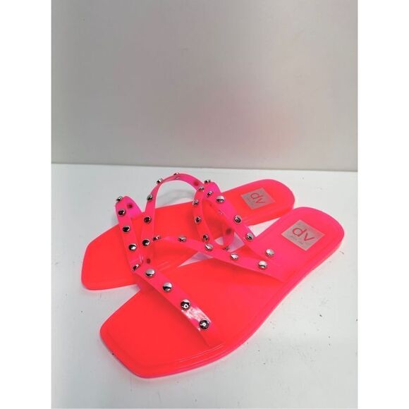 Dolce Vita Jelly Sandals Womens Size 6‎ Neon Pink Slip On Shoes NEW - Picture 5 of 11